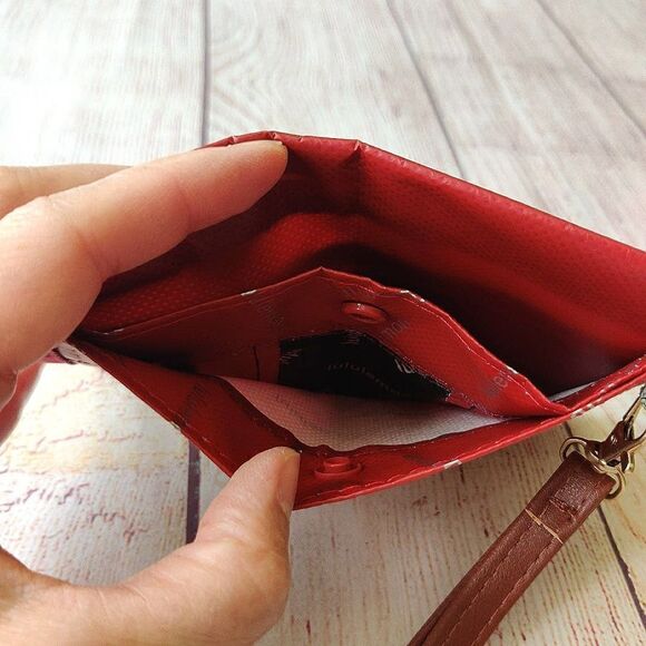 Lululemon handmade credit card ID coin holder with wristlet A38 - Picture 8 of 9